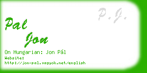 pal jon business card